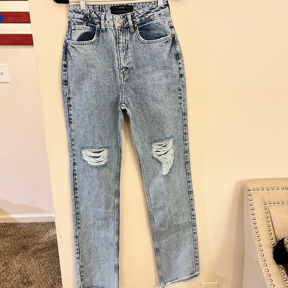 Nwot disora Italian raw hem distressed high waist jeans - Picture 2 of 10